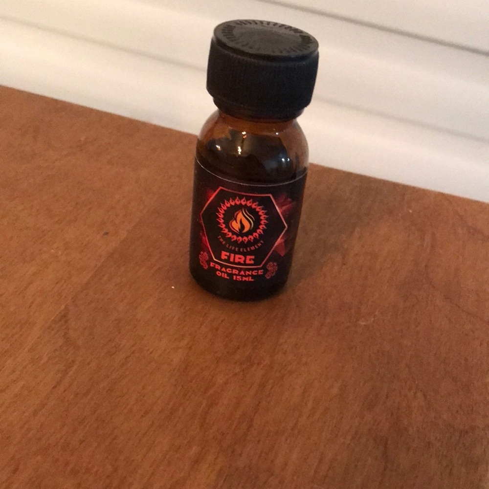 Fire Fragrance Oil in Amber Bottle - Black/Red Label